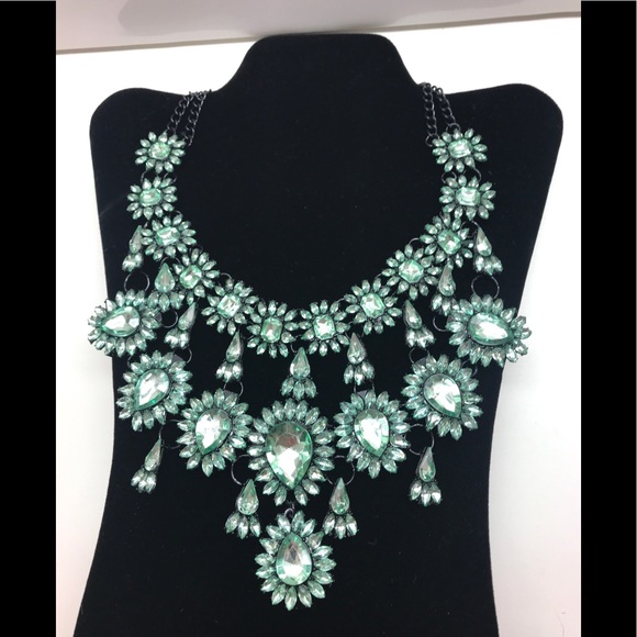 Oscar de la Renta statement runway crystal necklace - Picture 1 of 12